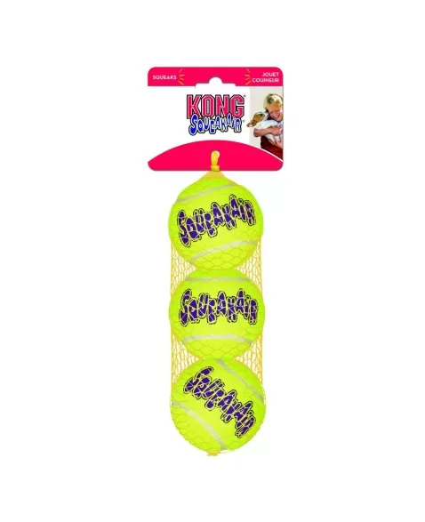 KONG SQUEAKAIR TENNIS BALLS SMALL (AST3)