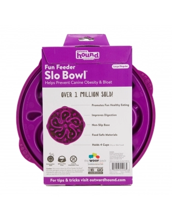 OH FUN FEEDER SLOBOWL PURPLE LG (51003)