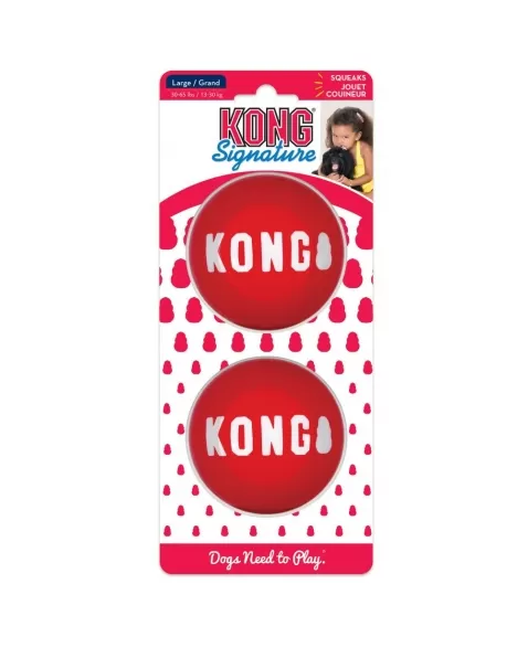 KONG SIGNATURE BALLS 2-PK LARGE (SKB1)