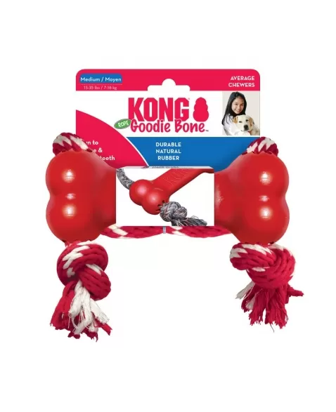 *KONG GOODIE BONE W/ROPE MEDIUM (KR1