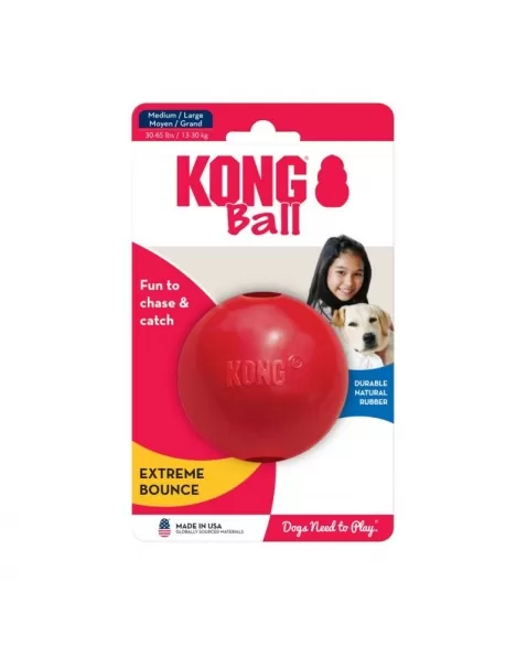 KONG BALL W/HOLE MEDIUM/LARGE (KB1)