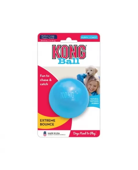 KONG PUPPY BALL W/ HOLE MED/LAR (KPB1)