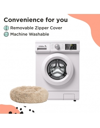 OH BFBS DONUT BED SHAG TAUPE MD 30X30