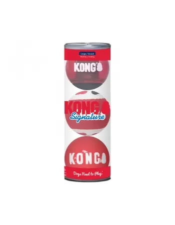 KONG SIGNATURE BALLS 3-PK LARGE (SKM1)