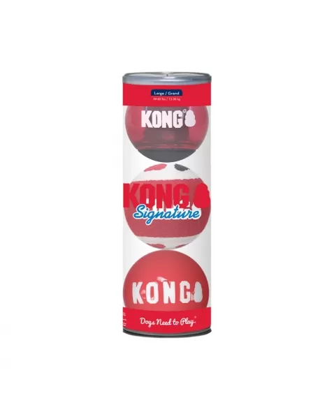 KONG SIGNATURE BALLS 3-PK LARGE (SKM1)