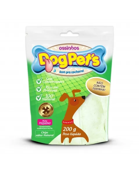 DOGPET`S CHIPS SABOR NATURAL PEQ 200GR