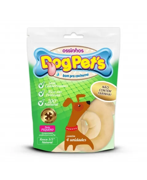 DOGPET`S ROSCA NATURAL PEQ 8 CM 4UN