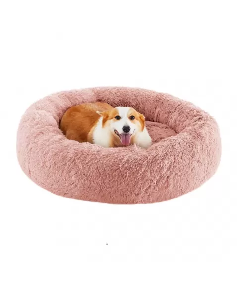 OH DONUT BED SHAG DUSTY ROSE LG 36X36 (70595)