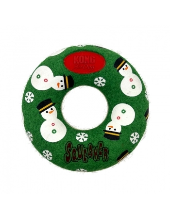 KONG HOLIDAY AIRDOG SQUEAKER DONUT MEDIUM (H24D137)